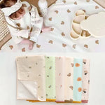 couverture bébé imprimée animaux mignons moderne beige vert rose douce