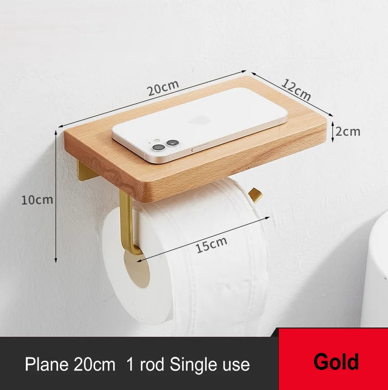 étagère murale moderne bois naturel adhésive téléphone portable papier toilette lunettes parfum minimaliste porte