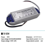 transformateurs led alimentation 5v 12v 60w 72w 100w câble adhésif blanc industrielle
