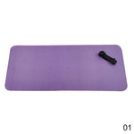 tapis yoga violet rayures moderne 25cm 60cm poignée noire yoga fitness