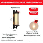 lampe murale vintage noire éclairage quotidien classique texture métallique finition lisse étanche led 90