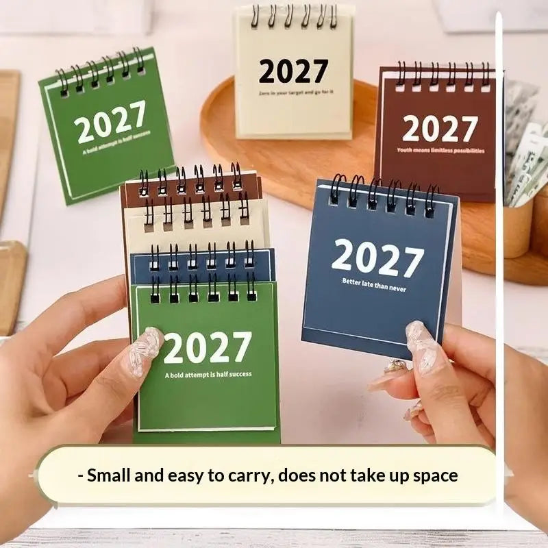 calendrier minimaliste spirale couleurs douces pages notes 2027 mémorisables moderne