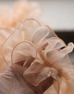 écharpe plissée organza polyester transparente rose vert blanc mariage mode occasionnelle