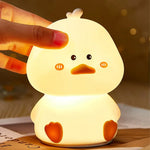 veilleuse led rechargeable canard mignon blanc jaune lampes enfants chambre coucher cadeau anniversaire