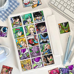 autocollants dragon ball personnages animés cartoong manga opaques étanches pvc haute qualité variées noël