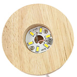 base lumineuse led bois naturel moderne câble usb interrupteur adhésif minimaliste chambre blanc
