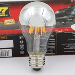 ampoule led filament doré effet miroir culot e27 vintage transparente argentée 25000h 8w 220v