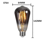ampoules led décoratives vintage vis e27 spirale dorée noir 2700k 4w 8w 220v