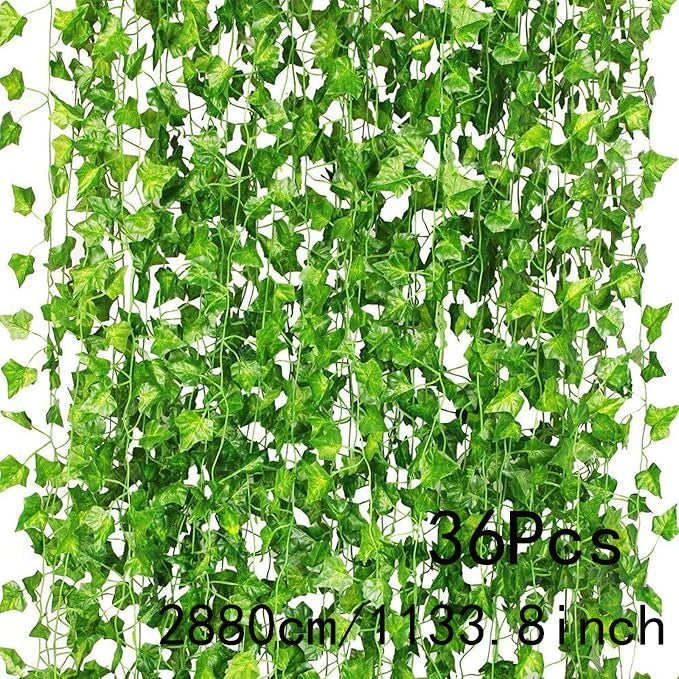guirlande feuilles vert lierre flexible décoration murale intérieure bohème mariage anniversaire verte naturelle