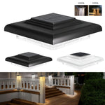 lampe solaire led balustrade moderne adhésive 12 leds lentilles batterie rechargeable ip65 étanche