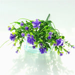 bouquet artificiel moderne fleurs blanches violettes jaunes ornement maison extérieur noël anniversaire mariage