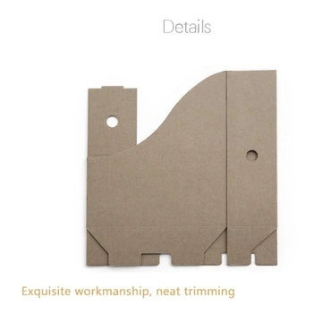 présentoirs documents marron clair carton ondulé minimaliste 26cm 10.24cm 27cm six pièces trou rond