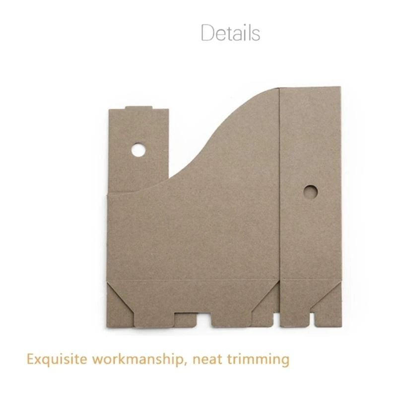 présentoirs documents marron clair carton ondulé minimaliste 26cm 10.24cm 27cm six pièces trou rond