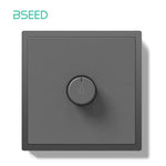interrupteur rotatif blanc noir gris moderne minimaliste 80x80mm vis certification fcc rohs