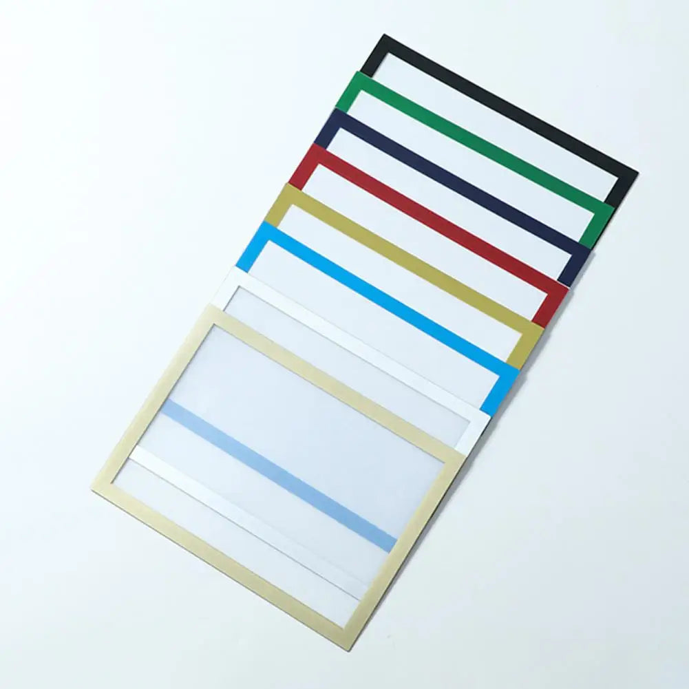 panneau présentation transparent moderne adhésif A3 A4 noir bleu vert rouge or