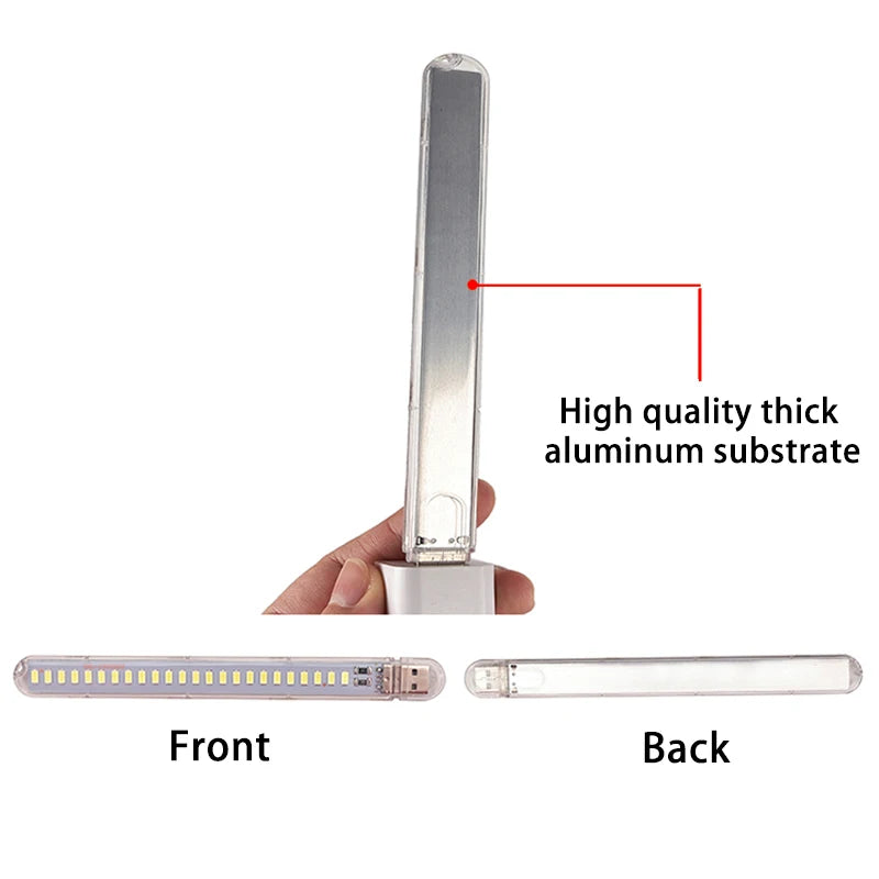 lampe led flexible 24leds couleurs variées adaptateur usb moderne compact clips inclusion câble boîtier