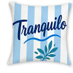 taies d'oreiller moderne rose clair jaune bleu orange blanc rayures textes fleurs 40x40cm 45x45cm