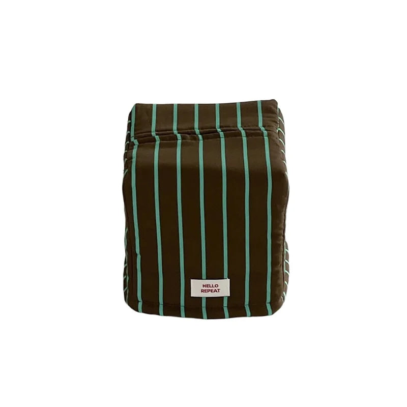 boîtes mouchoirs rayées moderne tissu amovible blanc rouge vert bleu mouchoirs blancs minimaliste salon