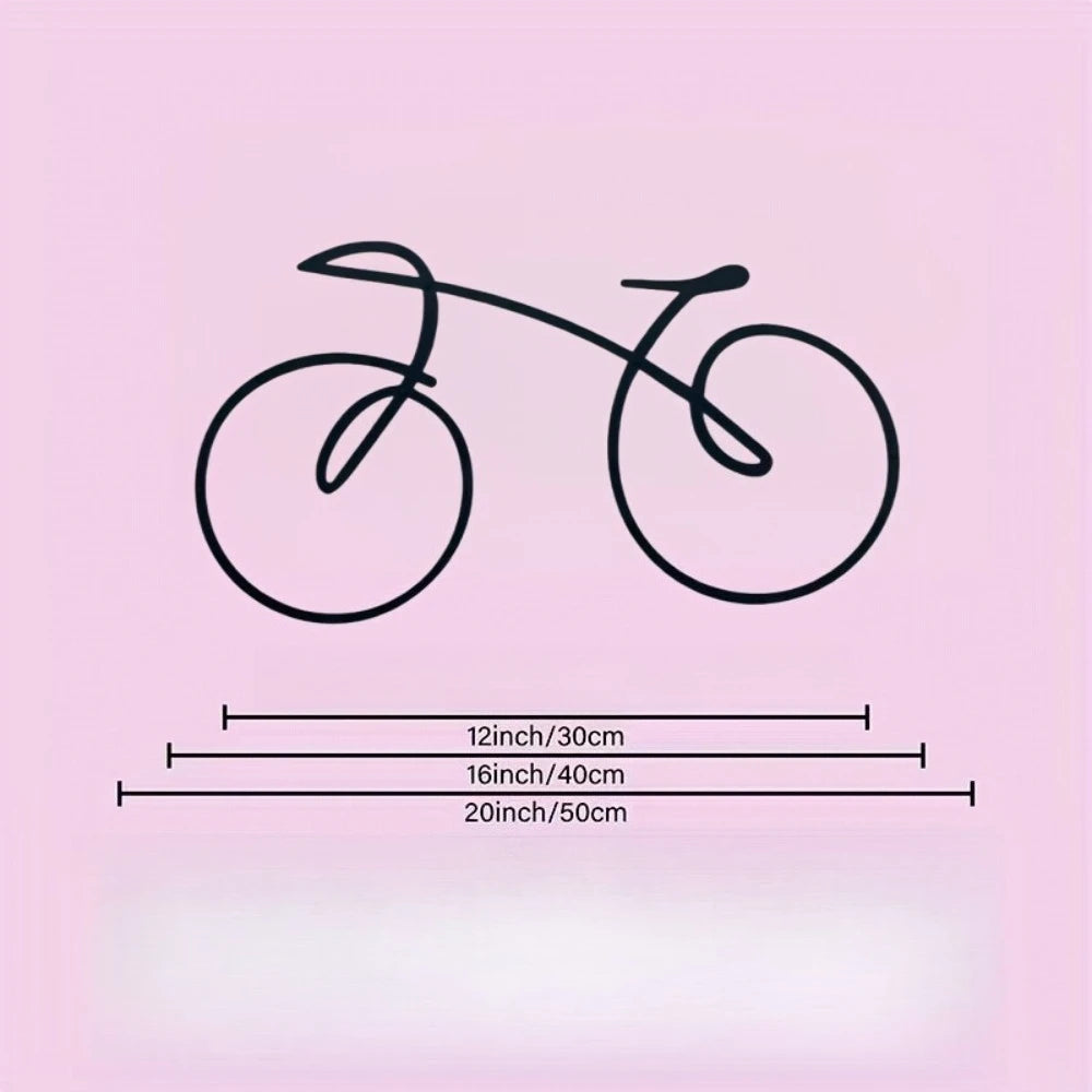 décoration murale silhouette vélo noir minimaliste moderne métal opacité 30cm 40cm 50cmuspenduintérieurextérieur