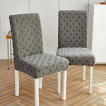 housse chaise moderne tissu géométrique gris élasthanne polyester mariage banquet