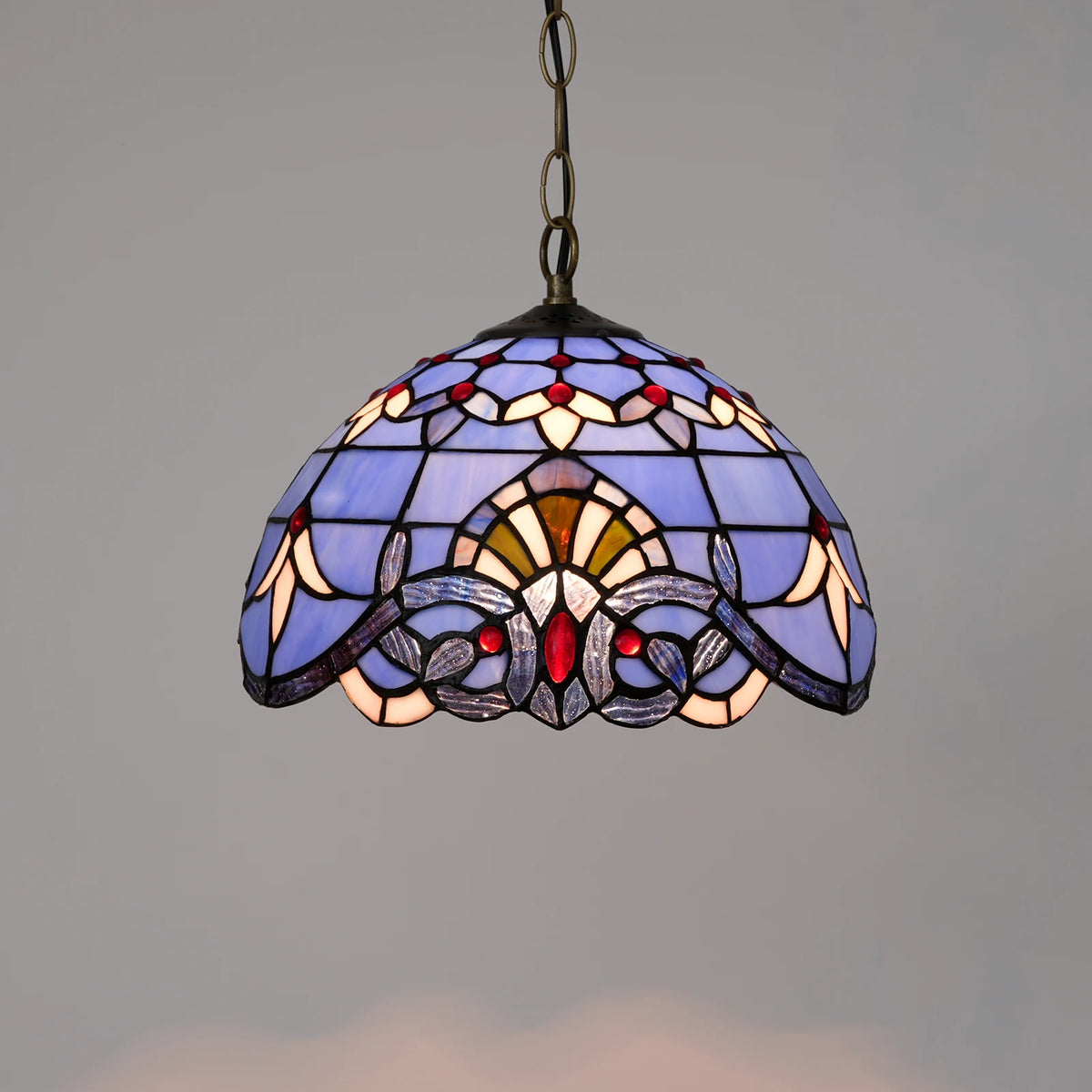 Lampe suspendue Art Nouveau verre coloré floral chambre cuisine restaurant