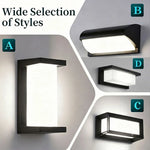 lampe murale led moderne noire ip65 verre borosilicate abs nickelée 2492000lm