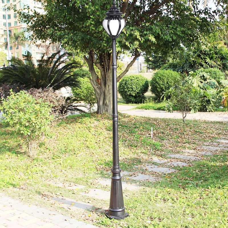 poteau lumière vintage noir bronze floralextérieur éclairage public ip65 led ac 110240v