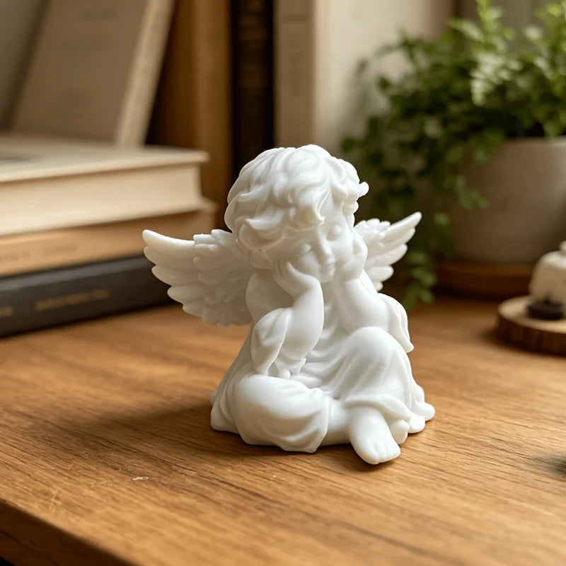 statue ange blanc sculpture détaillée décoration intérieure souvenir mariage ornement anniversaire nouvelle année