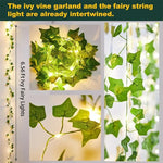 guirlande led lierre artificielle verte extérieure moderne décoration maison fêteSuspensionclair