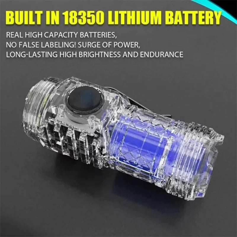 torche rechargeable led noire compacte résistante chocs auto défense usb moderne intense diagonale texturée
