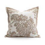 housse coussin beige marron motif rayé texture douce moderne opacité jacquard polyester décoration canapé