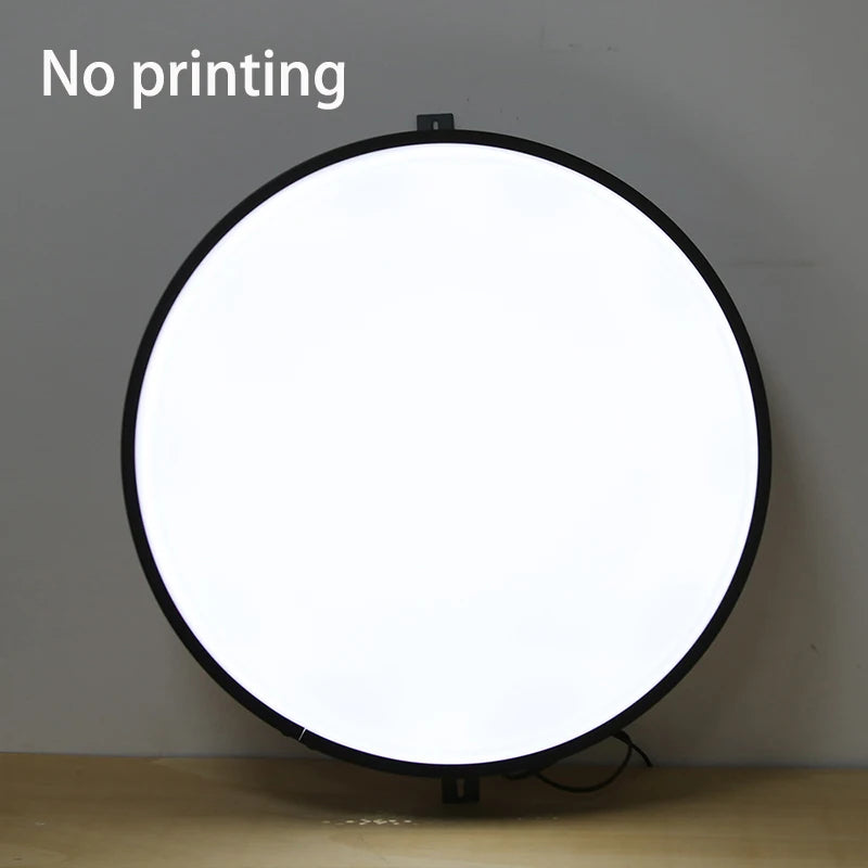 lampe led publicitaire double face zero waste earth store moderne minimaliste noir blanc