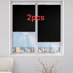 rideaux occultants noir modernes clips fixation sans perçage 74x140cm opaque