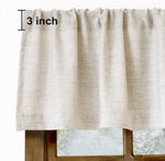 rideau lin beige clair opacité classique cuisine salon 132x45cm 132x60cm 132x80cm