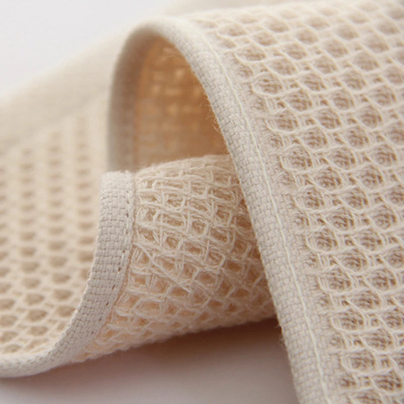 serviette coton waffle rapide absorbant main bain adultes rouge marron gris beige moderne