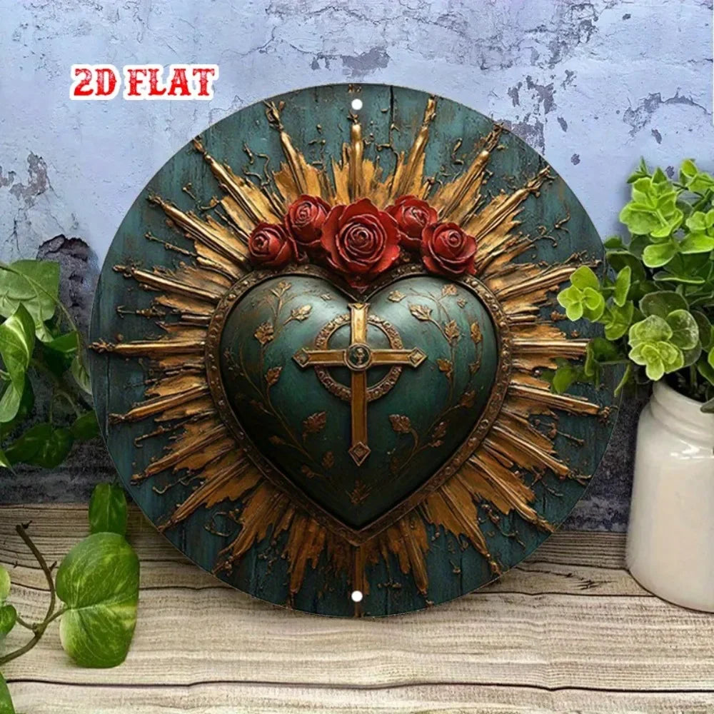 plaque murale oeil horus bleu doré art déco rétro ornement géométrique 20cm fixation mur