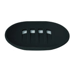 support savon silicone noir gris bleu moderne adhésif auto drainant évier salle bain éponge