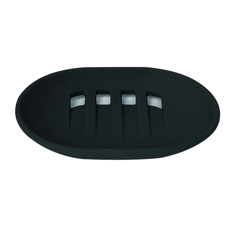 support savon silicone noir gris bleu moderne adhésif auto drainant évier salle bain éponge