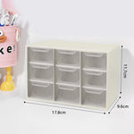 boîtes rangement tiroirs transparentes violet rose blanc organisation pratique moderne