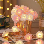guirlande lumineuse rose led saint valentin mariage décoration intérieure moderne chambre blanc rouge