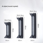 applique murale led moderne cristaux scintillants noir doré ip55 30cm 40cm 60cm