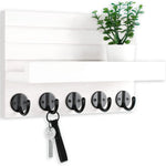 porte clés mural bois compartiment courrier entrée salon vis moderne écologique rectangle gris