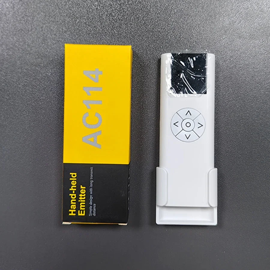 télécommande sans fil 433MHz stores électriques boutons poussoirs blanc jaune noir gris moderne minimaliste