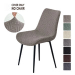 housse chaise extensible jacquard motif géométrique moderne fauteuil salle manger