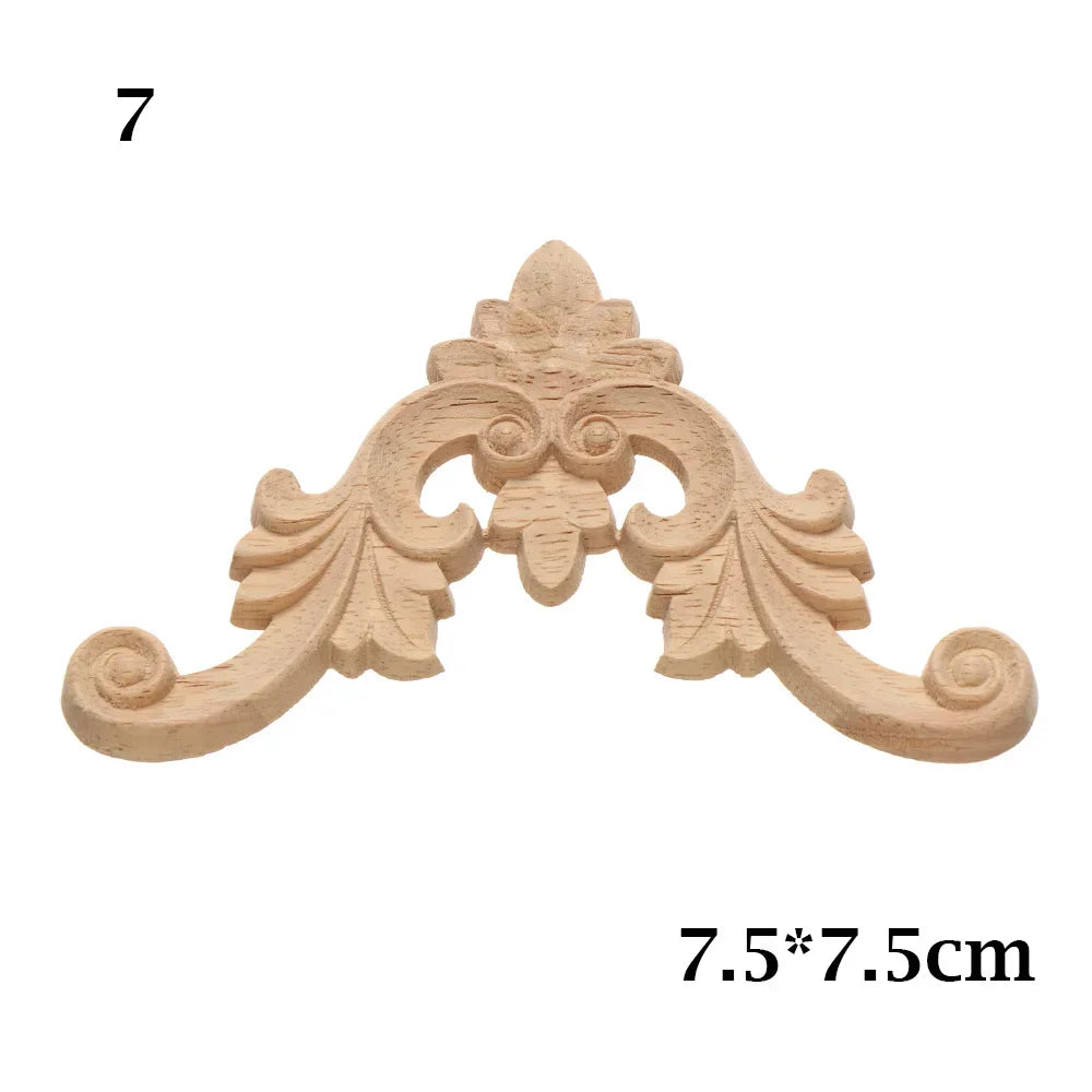 appliques decoratives bois floral sculptees baroques naturelles decoration murale farmhouse classic