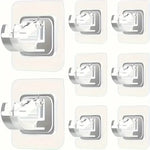supports murals adhésifs tiges noires transparents modernes fonctionnels plats lisses