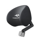 coussin soutien dos noir texture microfibre contemporain clips fixation ajustables mémoire forme