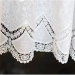 rideau blanc dentelle motifs floraux coton classique translucide décoration intérieure chambrehôtel