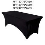 housses table rectangulaires réutilisables polyester couleur noire fêtes événements pastorales