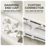 rideaux double rail système silencieux fixation blanc minimaliste pvc opaque coulissant